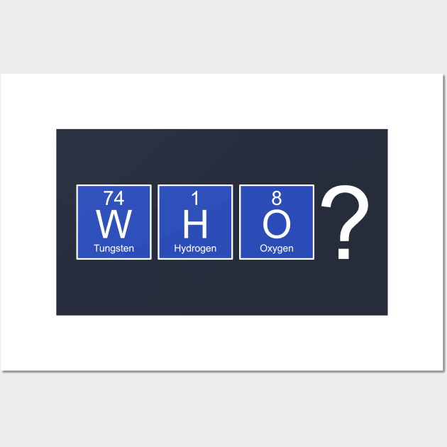 Chemical Elements Periodic System - Blue WHO Wall Art by EDDArt